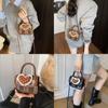Cute Kids Girl Handbag Pu Material With Heart Lace Designer For Daily Use