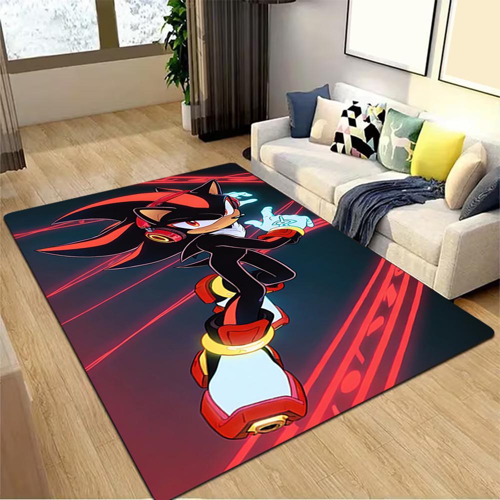 Sonic The Hedgehog Comic Book Decoration,Carpet,Living Room,Bedroom, Non-slip,Square rug