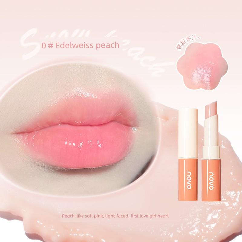 Novo Color-Changing Lip Balm for Women, Lip Essence, Moisturizing, Hydrating, Anti-Drying, Exfoliating, Reducing Lip Lines, Lip Care
