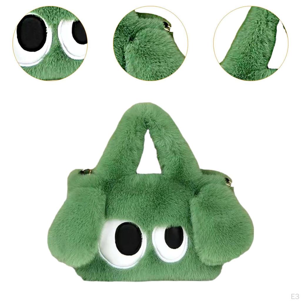 Furry Tote Bag Adorable Large Capacity Comfortable Top Handle Purse Holiday Gift