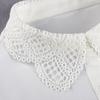 Versatile Fake Collar Shirt Anti-Wrinkle Chiffon Embroidered Fake Collar Shirt Collar Women'S Fashion Grid Flower Fake Collar Women