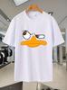 Breathable Mesh Sport T-shirt with Cartoon Duck Graphic Print - Moisture-Wicking Gym & Casual Short Sleeve Tee