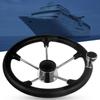 Non-directional 3 Spoke Boat Steering Wheel Black Foam Grip Steering Wheel  Marine Use