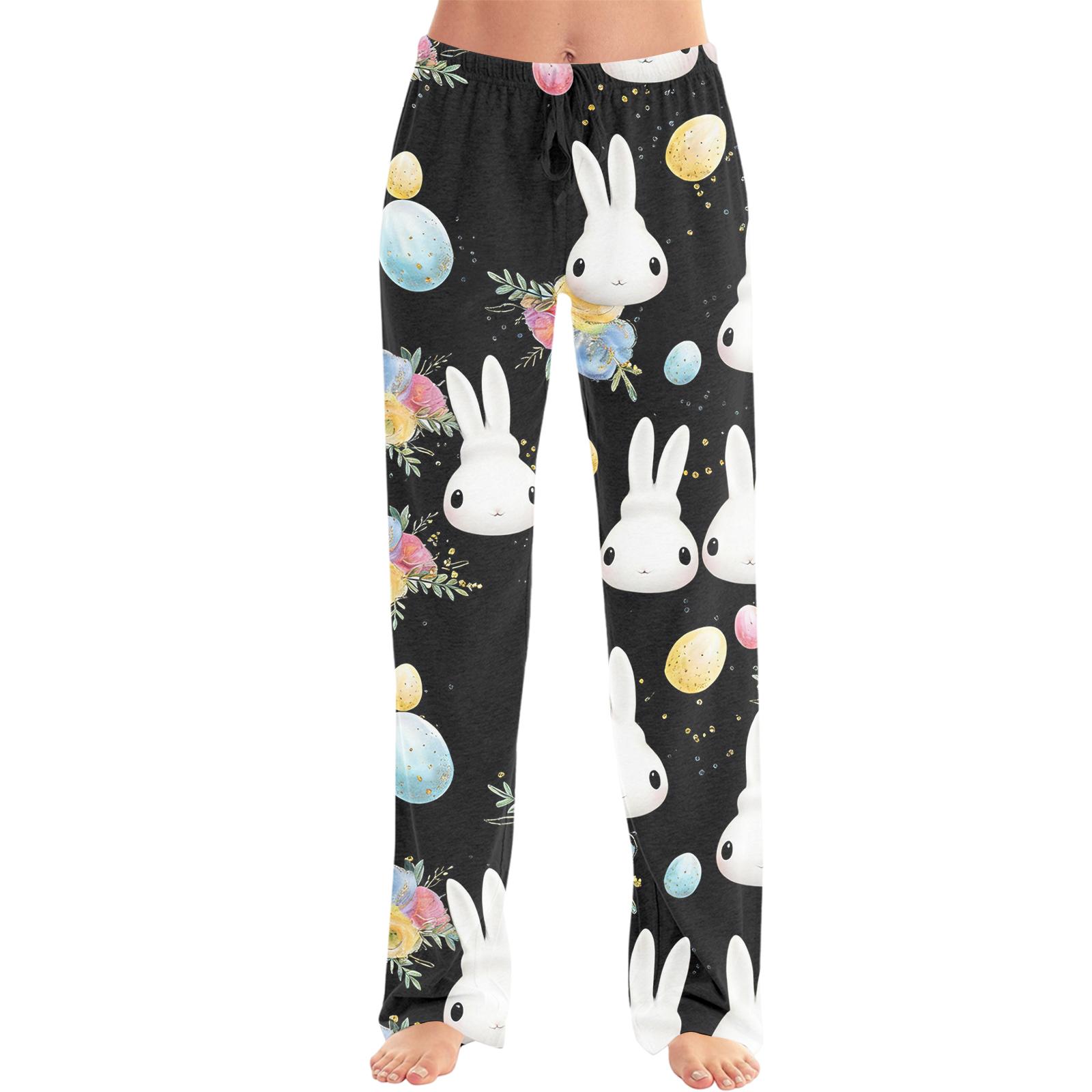 Men s Easter Fashion Printed Casual Straight Leg Pants L фиолетовый