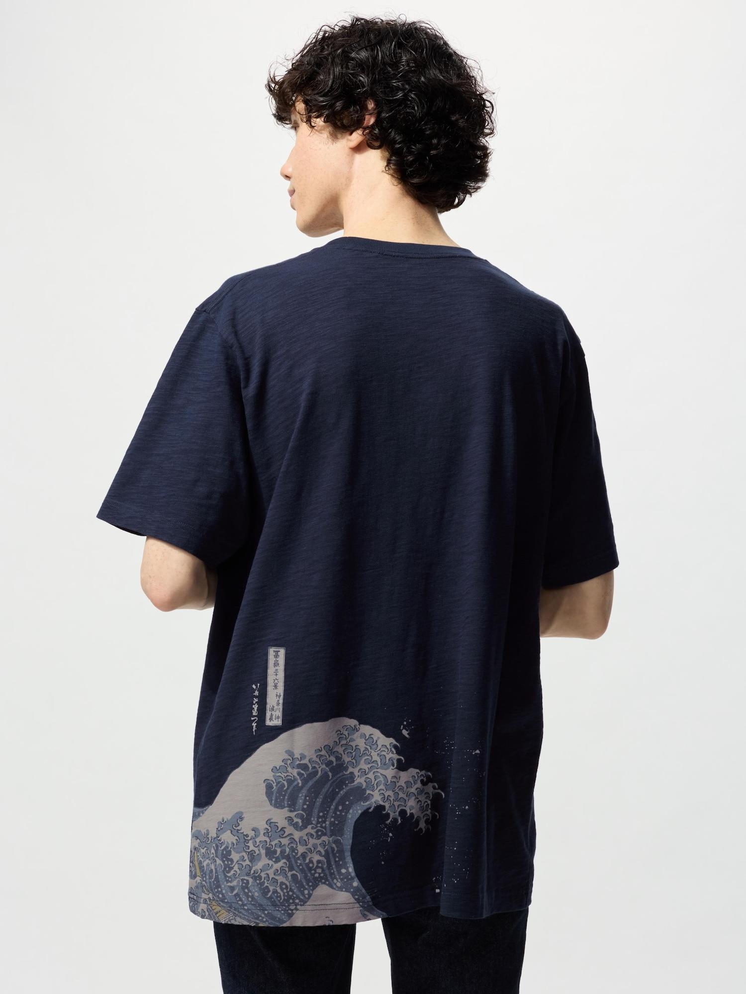 

UNIQLO JAPAN Ukiyo e UT Графічна футболка з коротким рукавом 69 NAVY/S