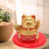 Feng Shui   Cat Solar Powered Waving Maneki Neko Decoration   Cat Statue for Home Shop Car Interior