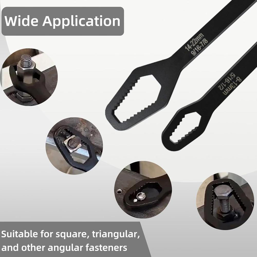 8-22mm 3-17mm Universal Torx Wrench Self-tightening Adjustable Glasses Wrench Board Double-head Torx Spanner Hand Tools for Home