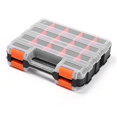 Teilebox PP Gitterdesign Verdicktes Herausnehmbares Fach Stabile Klassifizierung Aufbewahrungsbox Doppelt