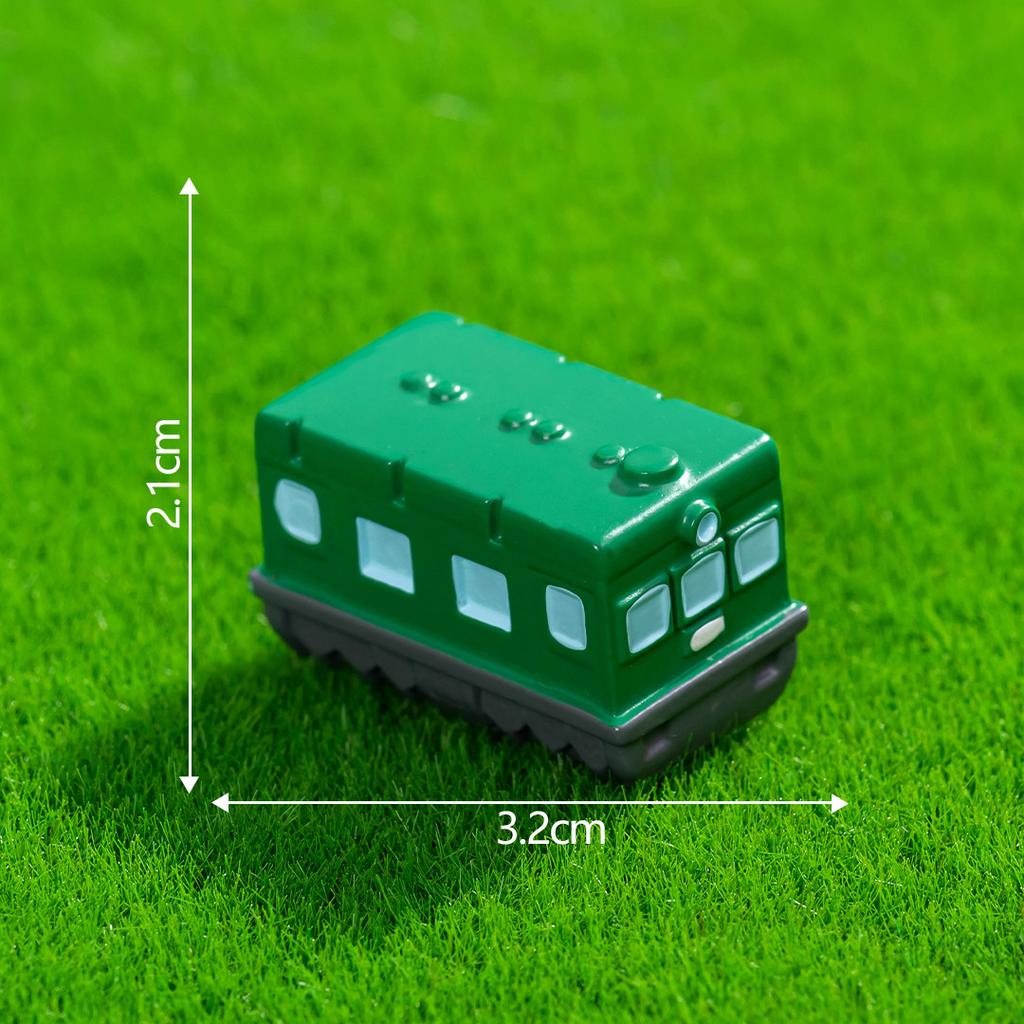 Mikrolandschaftsdekoration Cartoon-Zug Harzhandwerk DIY Dekorationszubehör Schreibtischdekoration