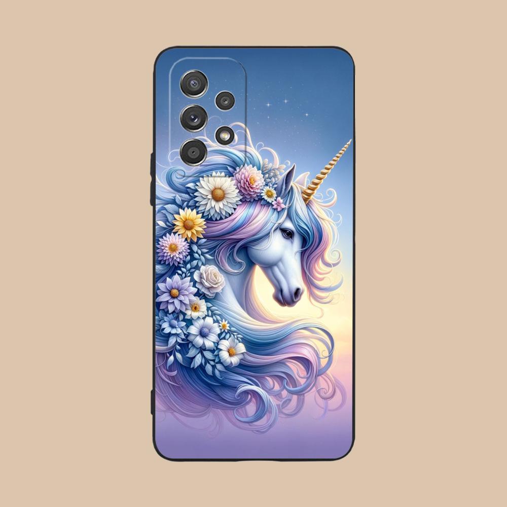 Fantasy Unicorn Mobile Phone Case for Samsung Galaxy M55 54 42 35 34 33 32 23 22 15 14 13 12 F55 5G Colorful Cover Luxury Pretty
