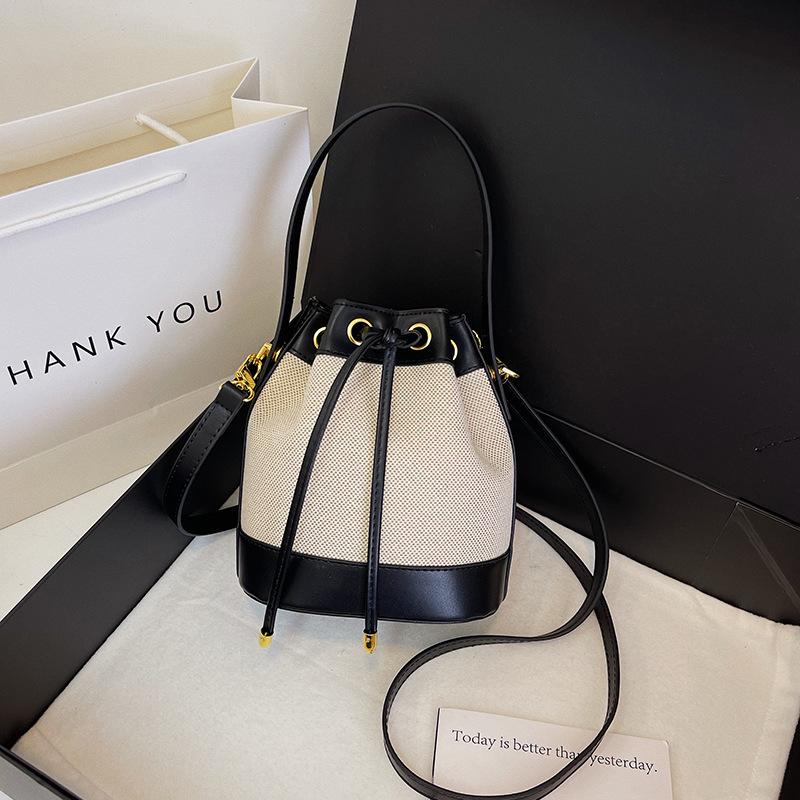 Popular Fashion Bucket Bag, New Niche Single Shoulder Slanted Bag, Women s Handbag, Versatile