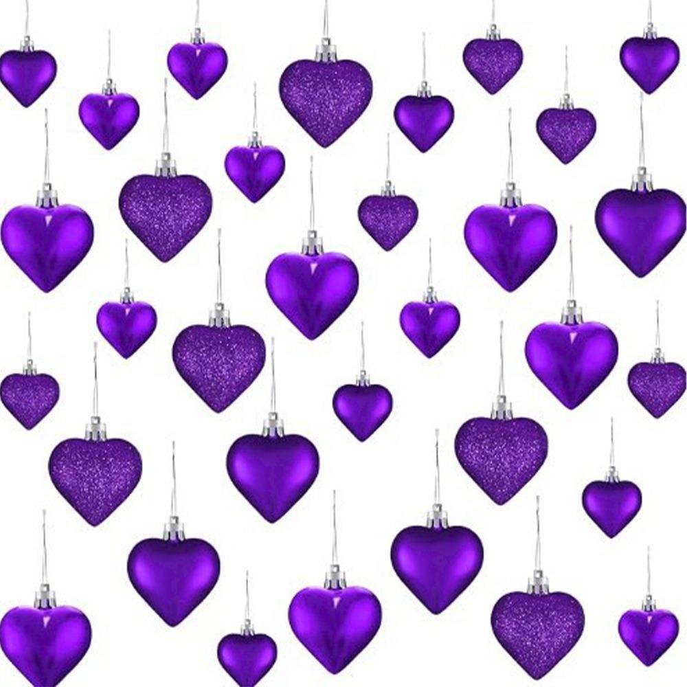 12 STÜCKE 4,5CM Hängender Herzkugel Anhänger Partydeko Kugel Neujahr Valentinstag Dekoration