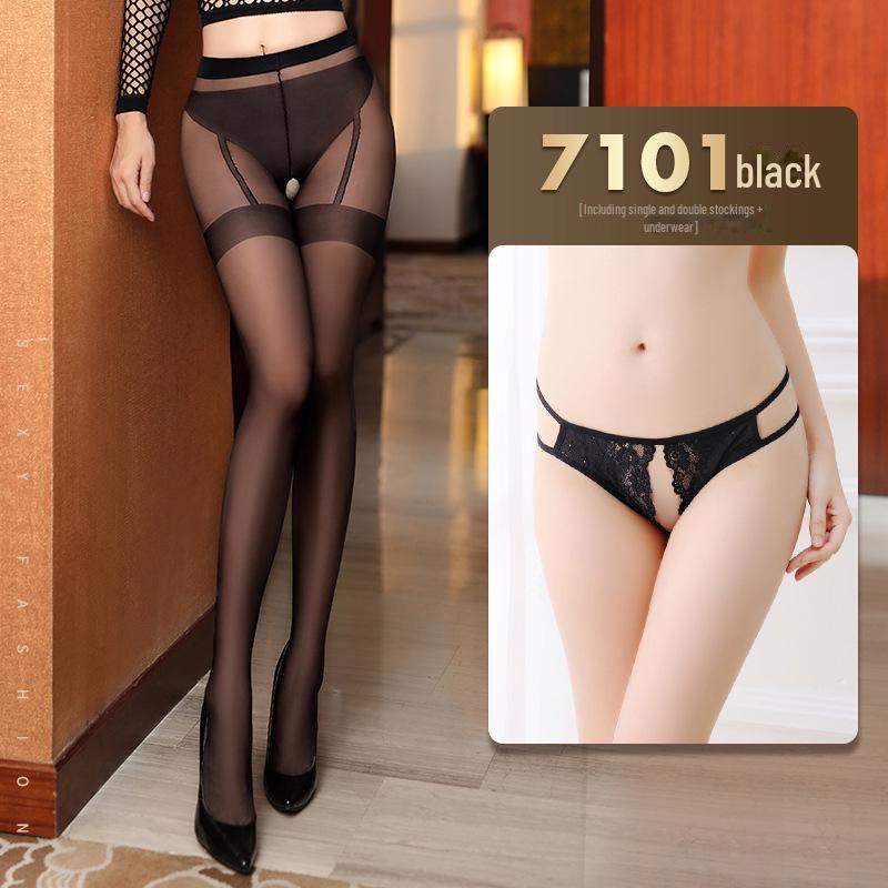 Manyan Sexy Lingerie: Garter One-Piece Sheer Stockings Collection 7096-7115