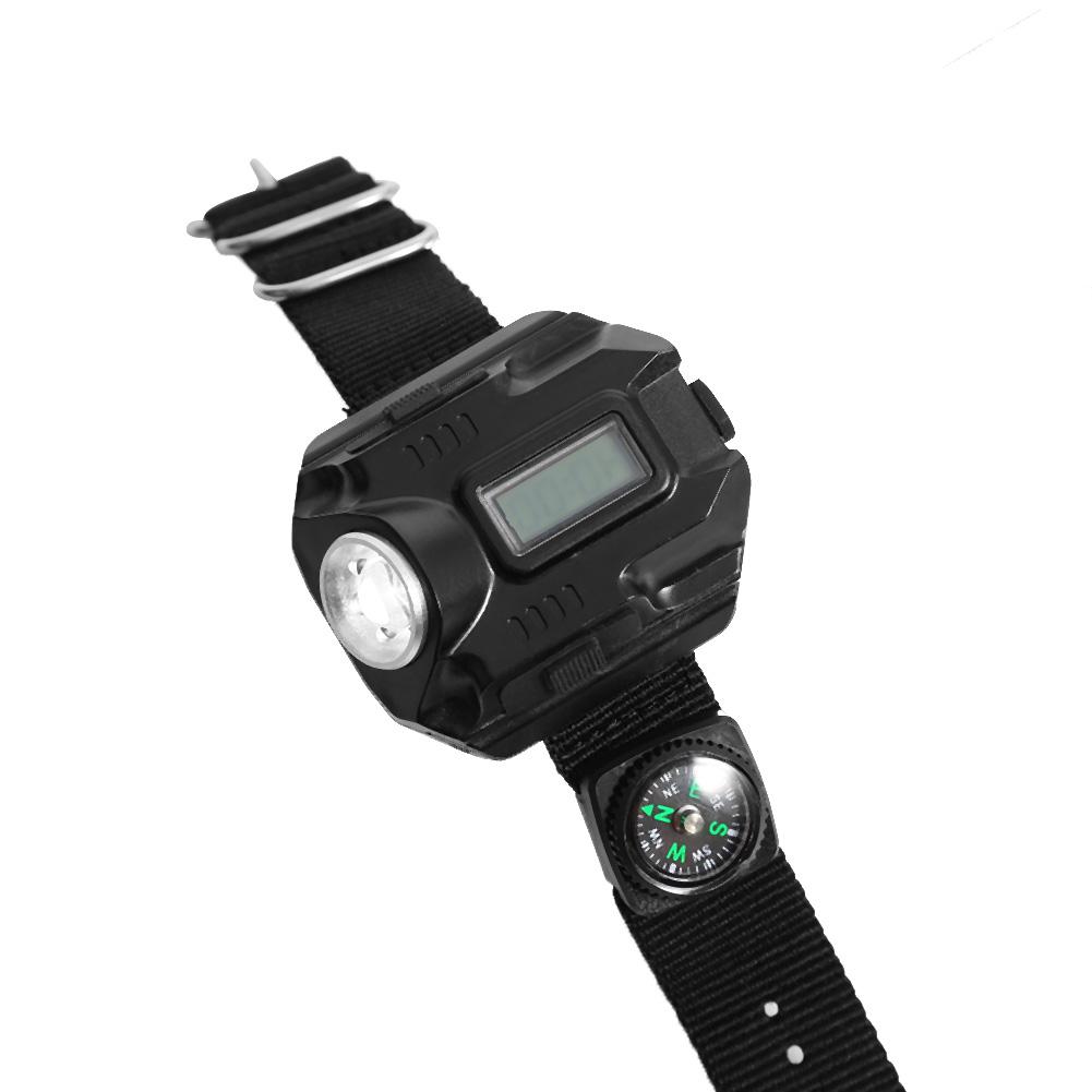 Portable LED Wrist Watch Flashlight Torch Light USB Rechargble Flashlight