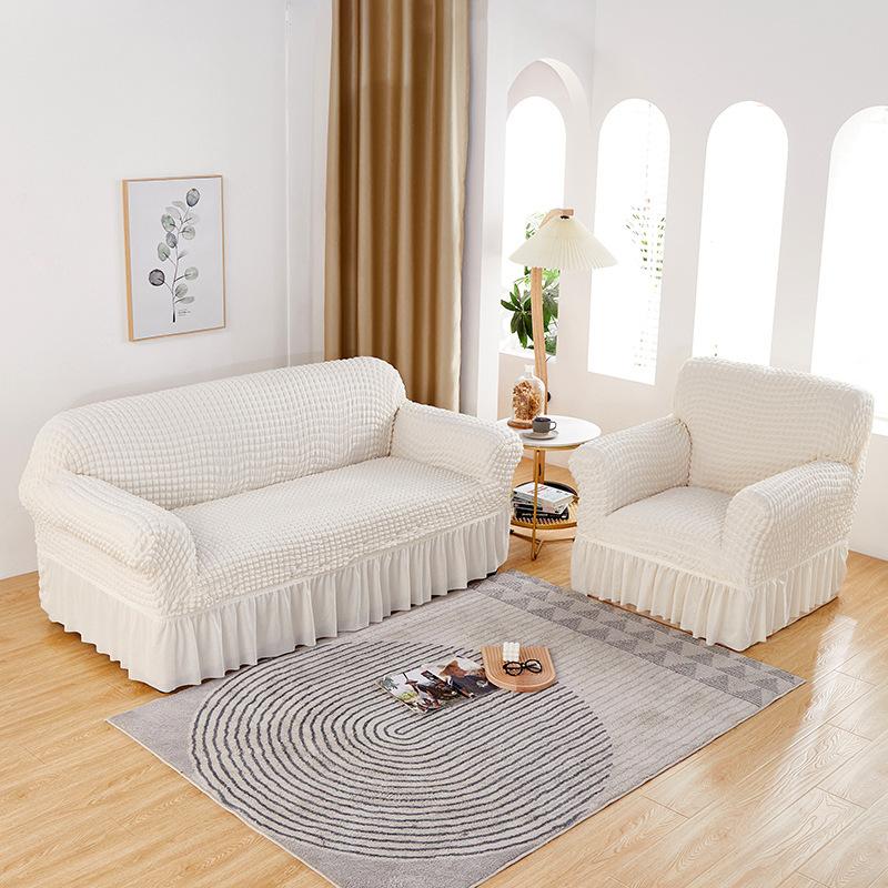 Solid Color Sofa Cover Living Room Combination Non-Slip Stretch Sofa Dust Cover