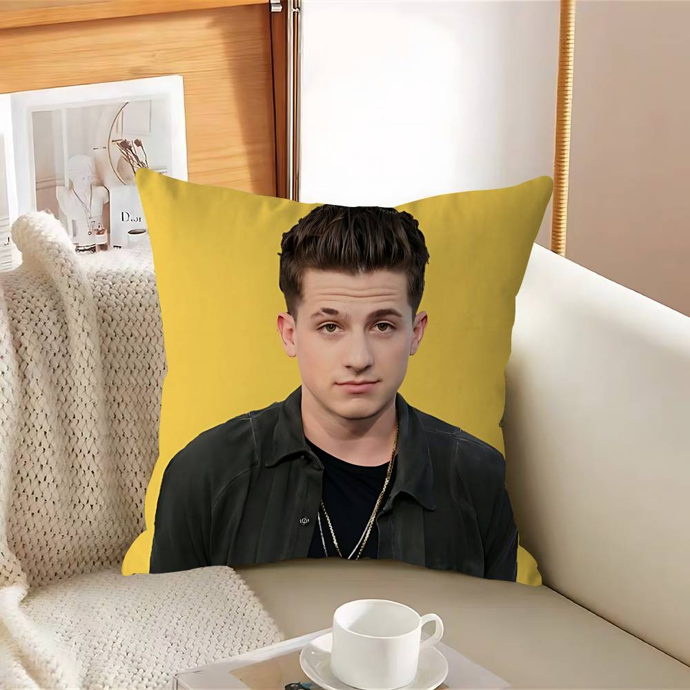 POP Singer-C-CharlieS Puth Pillow Case Removable Washable Cushion Cover – All-Season Soft Linen