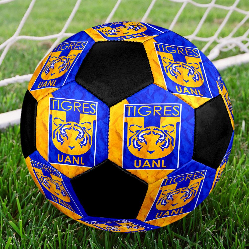 1pc Tigres UANL Soccer Ball Size 5 Indoor Soccer Ball Fashion Colorful Backyard Game - Great For Sports Fans Gift HE59