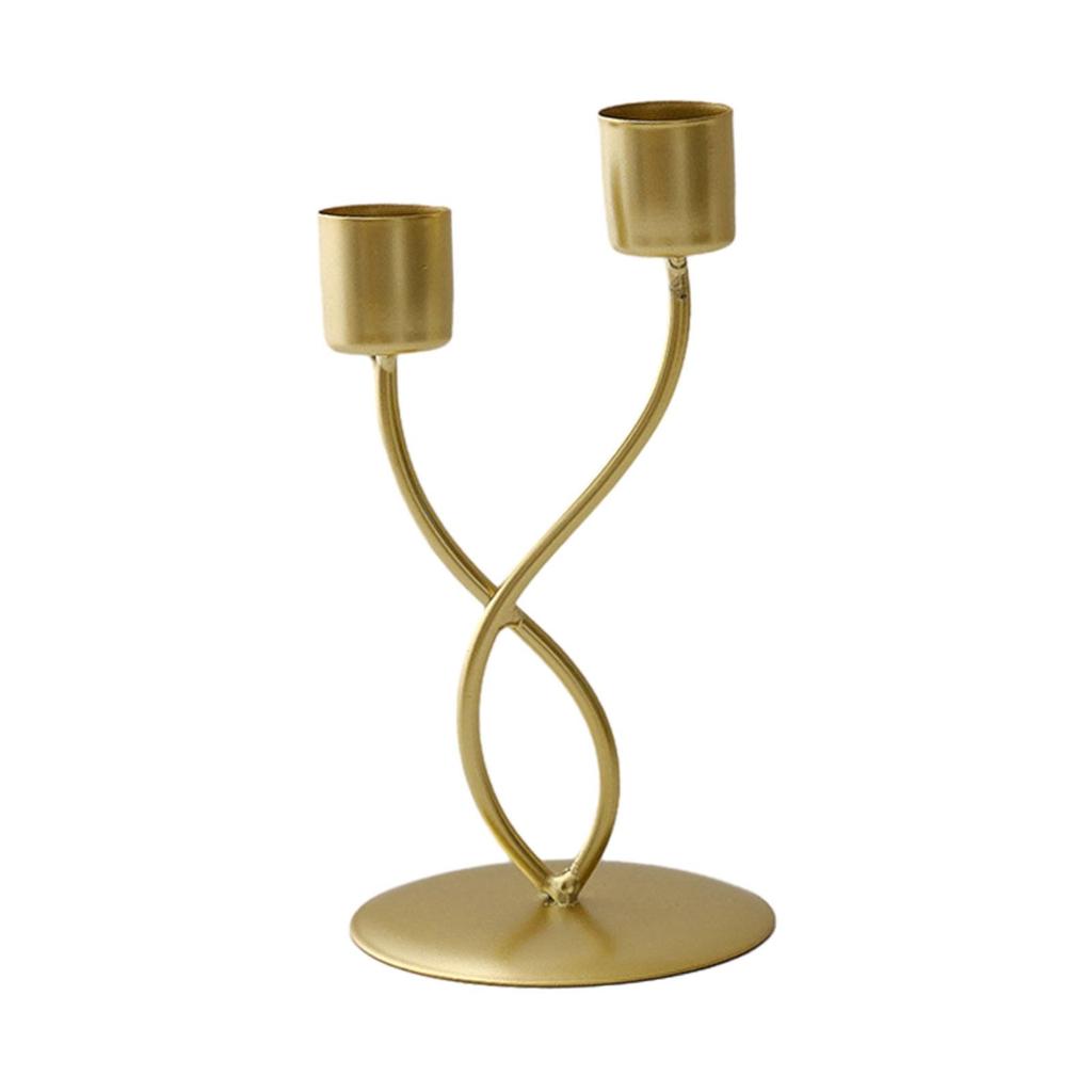 Metal Candle Holder Elegant Vintage Candlestick Holder Table Centerpiece for Mantel Living Room Anniversary Festival Banquet