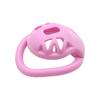 Pink Small ABS Plastic Hollow Male Chastity Cage  Penis Lock with 4 Size Curved Ring Sex Toys