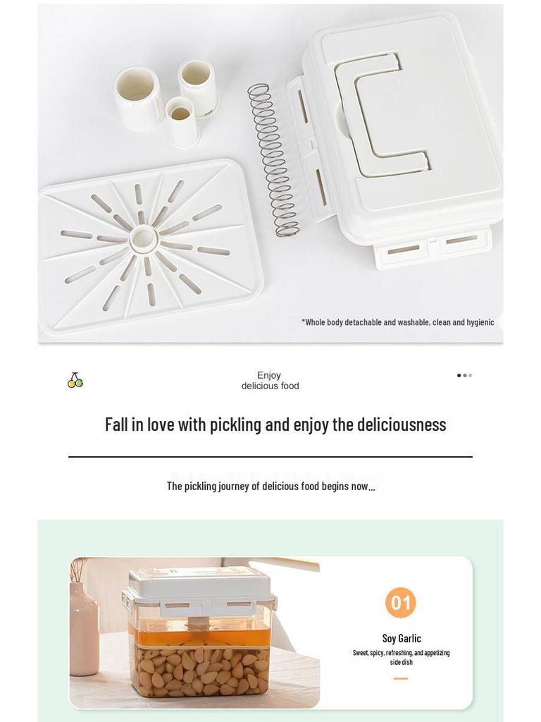 Large Food-Grade Plastic Kimchi & Sauerkraut Pickling Jar with Seal