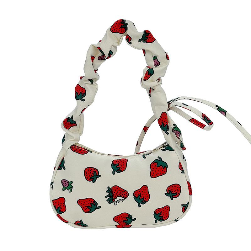 1Pcs Cute Flower Bow Print Canvas Shoulder Bags New Korean Girl Handbags Outdoor Travel Women Keys Phone Messenger Bag