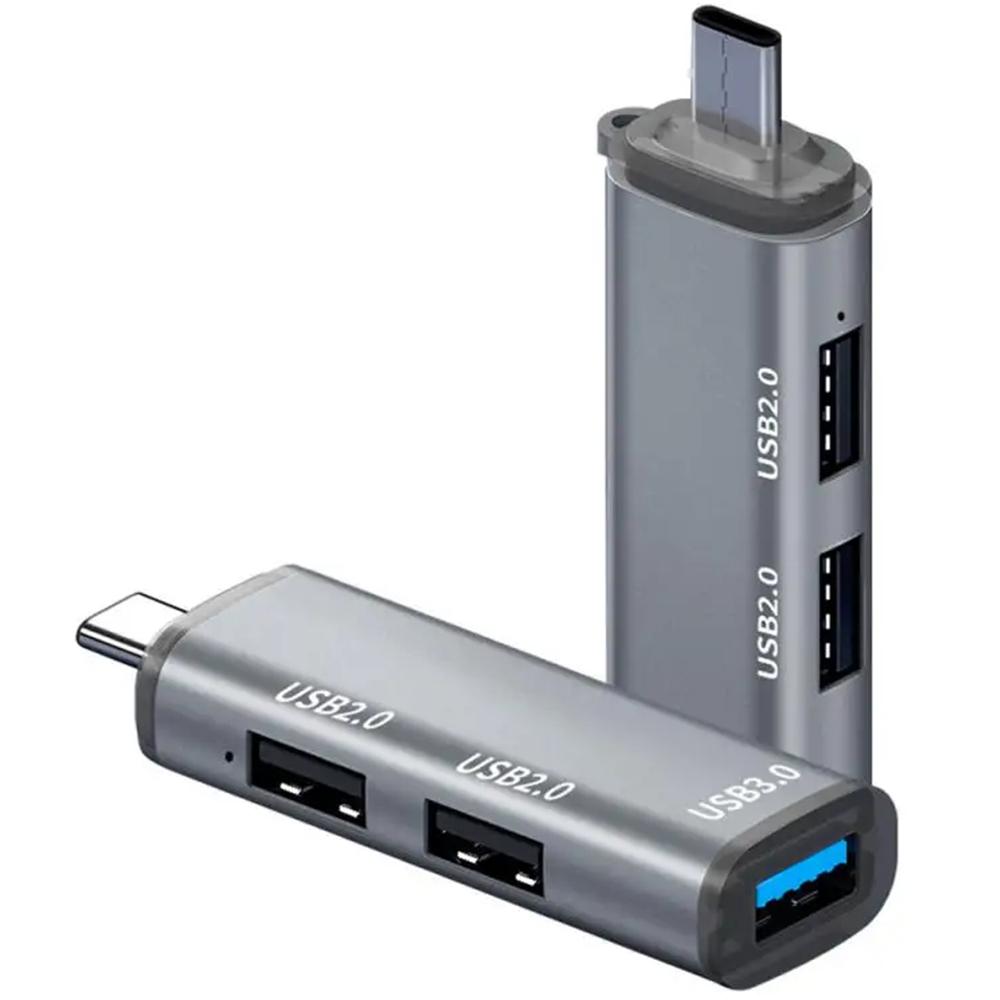 

ADS-302C Type-C Adapter Hub to USB 3.0+Dual USB 2.0 Expansion Station Silver