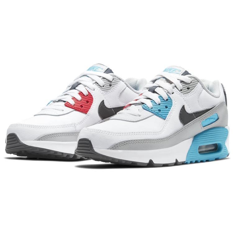 Nové Nike Air Max 90 Leather Bílé Chlór Modré GS CD6864-108