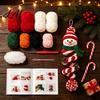 DIY Handmade Holiday Decorations Crochet Spiral Ornament Kit for Adults Beginners Christmas Craft Set Fun Winter Indoor Activities with Yarn Hook,