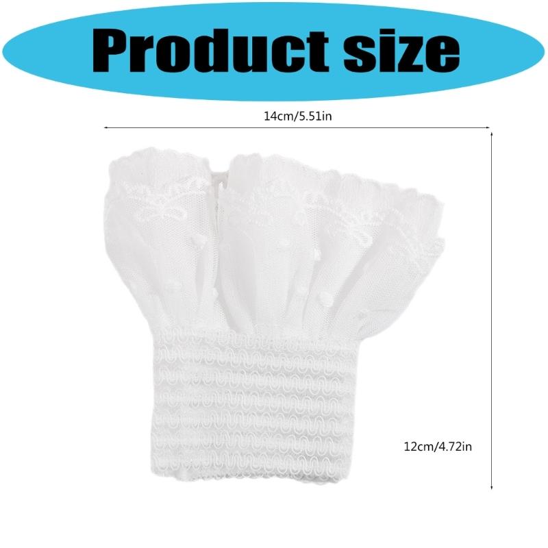2 Pairs Breathable Lace Cuffs Designed for Spring Event with Invisible Wear Ensuring Seamless Shirt Integration