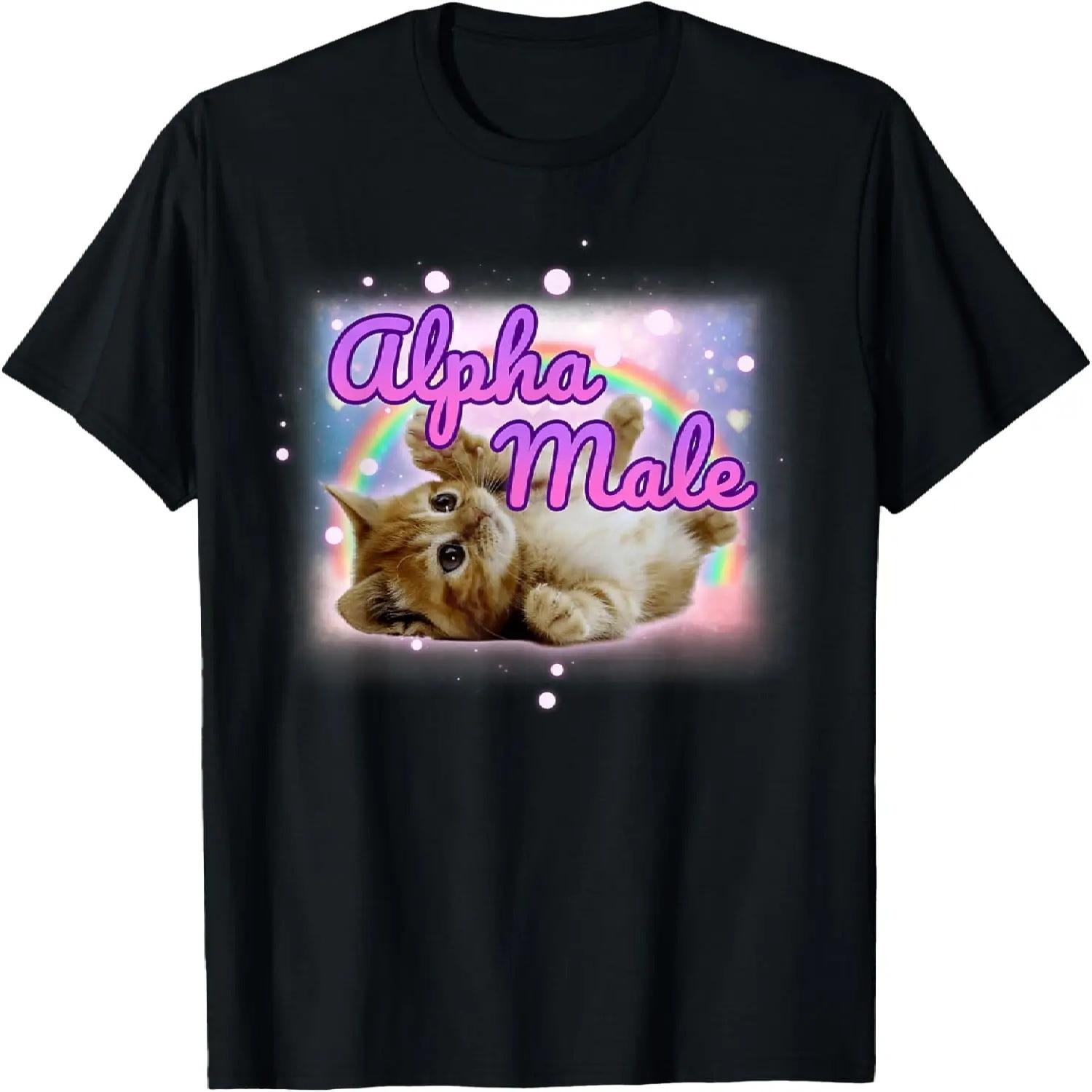 

Alpha Male Cat Meme T-Shirt XXXXXL чорний
