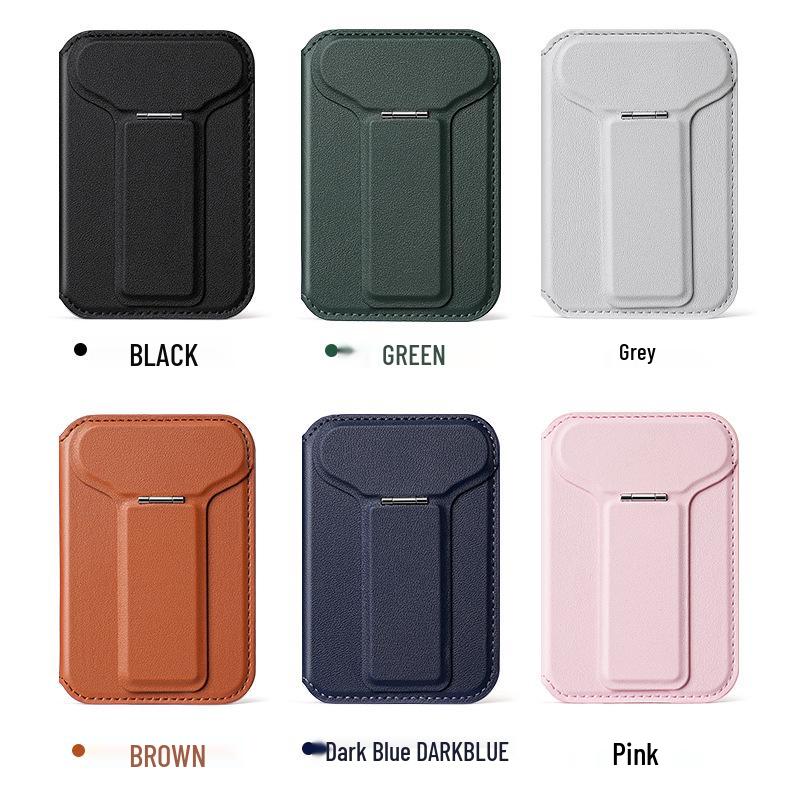 Magnetic Leather Flip Card Holder with MagSafe-Compatible Slot