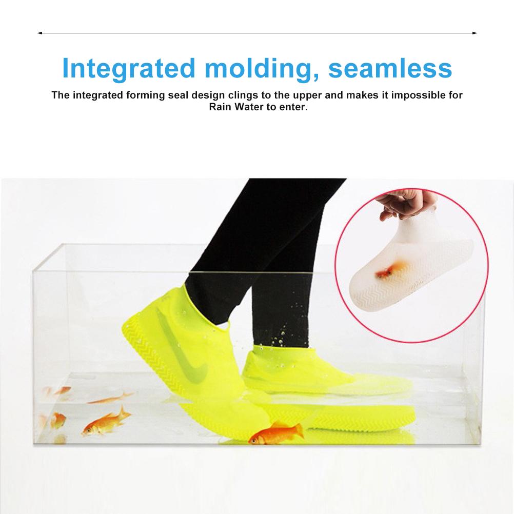 Unisex Silicone Shoe Protector Thick Non Slip Rain Boot Cover Foldable Galoshes for Rain Snow and Fishing Hiking