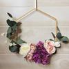 DIY Floral Garland Moon Shape Metal Hoop Centerpiece Heart Shape Wreath Frame  Banquet Centerpiece