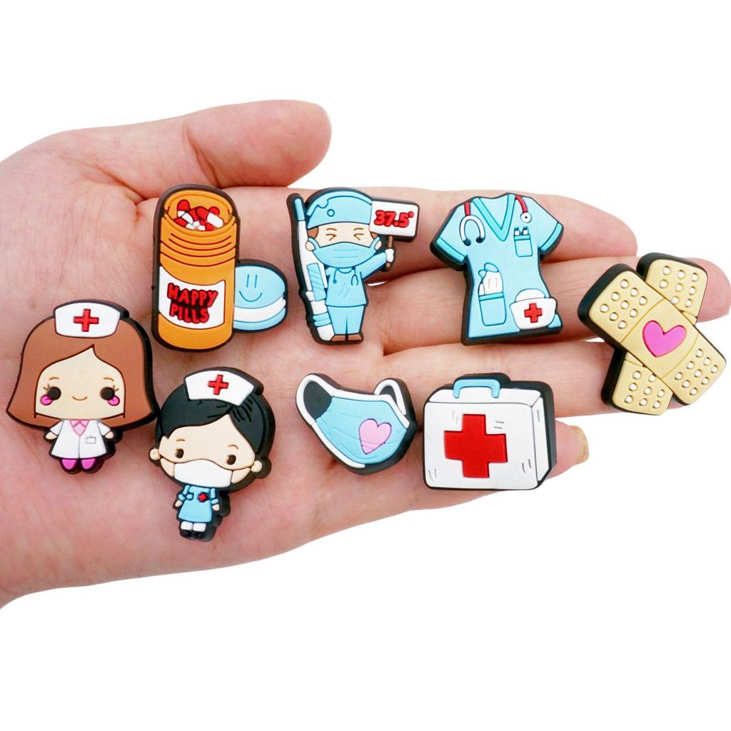 Cross-border Medical Clog Shoe Buckles: Nurse's Day Garden Decorations