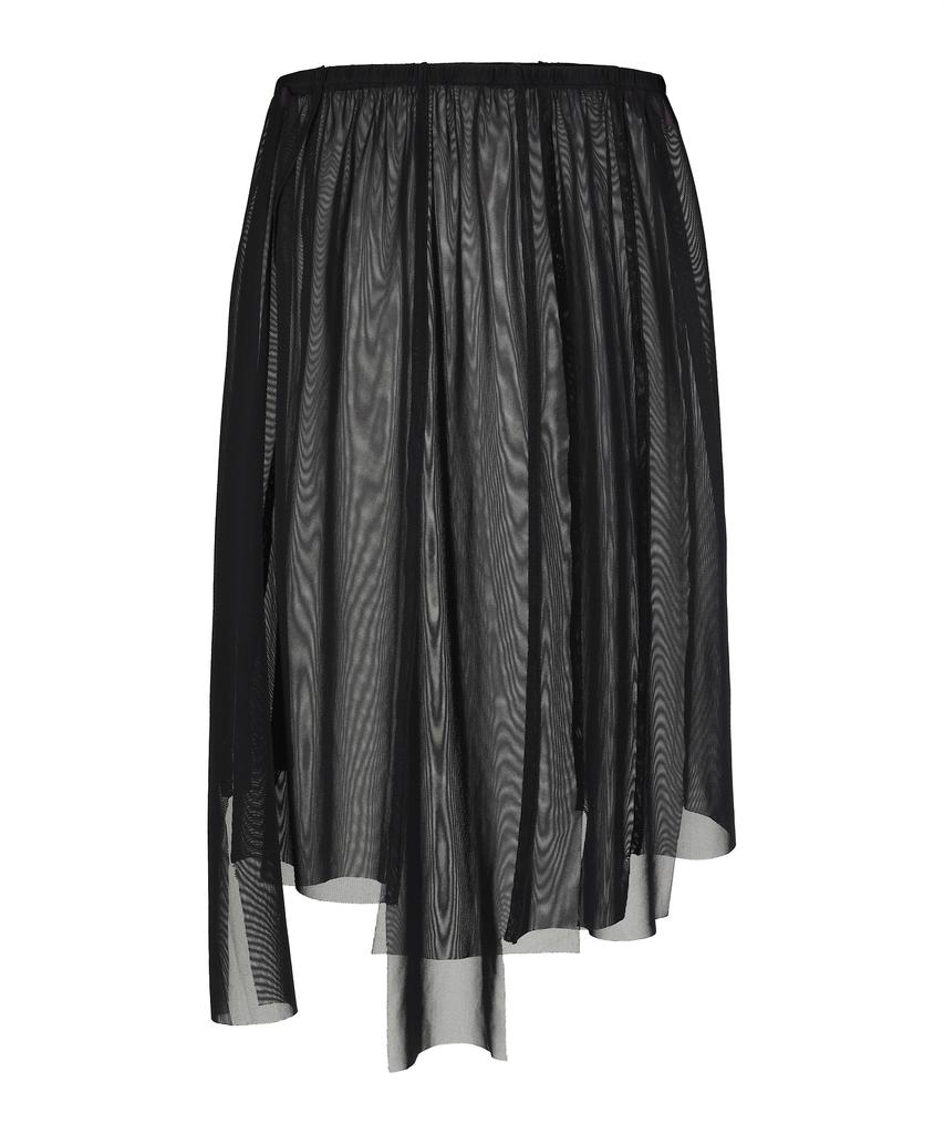 LALAFOX Mesh Layered Midi Skirt Black Br2Ws006