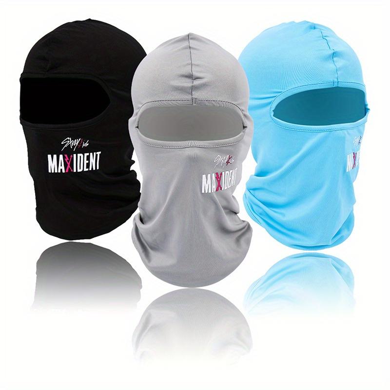 

1 personalized pattern letter MA&IDENT printed sports elastic face mask, breathable and quick drying, worn outdoors, windproof and UV resistant сірий колір