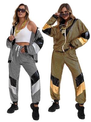 1980s Disco Sportswear Cosplay Jacket and Pants for 2025 Stage Performances