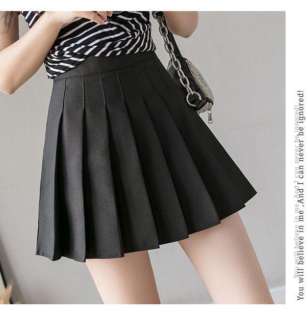 Japanese College Style High Waist Pleated A-Line Skirt - Anti-Exposure, Slimming Summer Short Skirt for Students