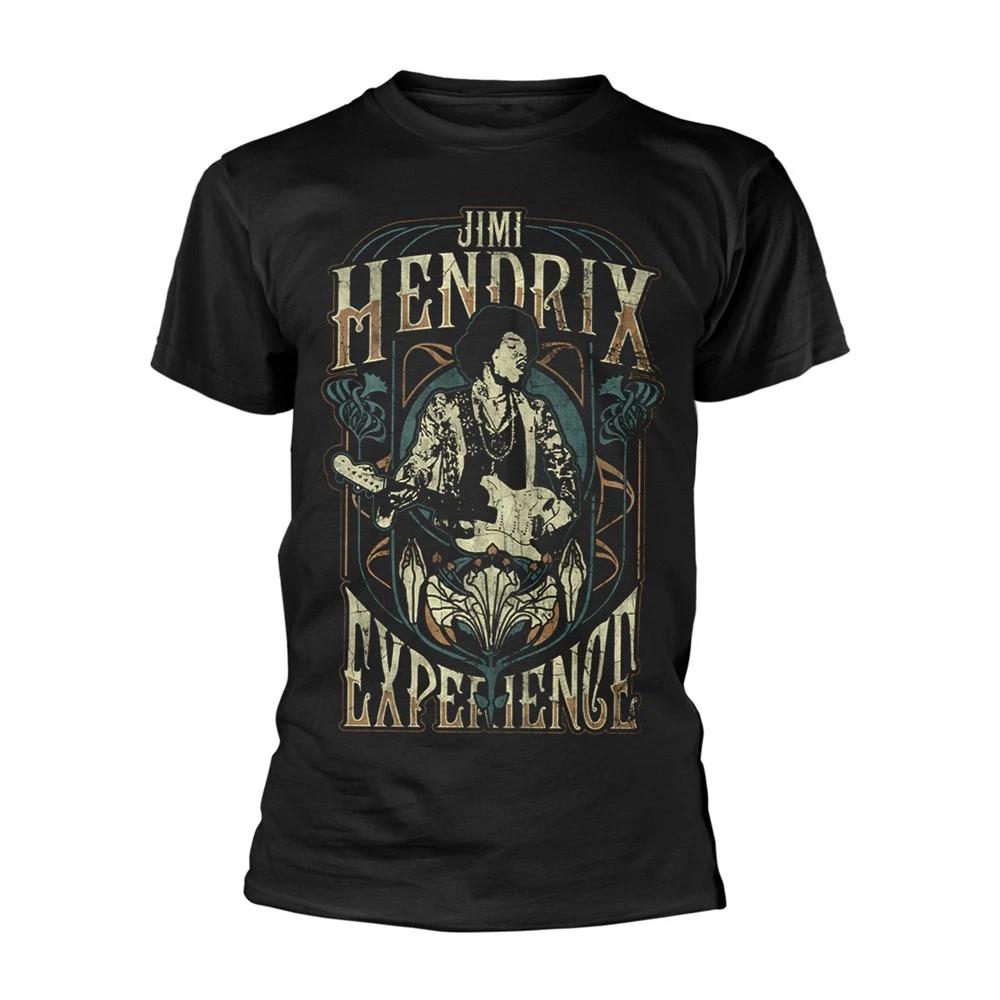 Men s Jimi Hendrix Art Nouveau T-shirt Small Black XL