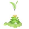 Cat Ball Tower Toy 3 Level Detachable Pet Track Interactive Toy with Teasing Feather for Kitten