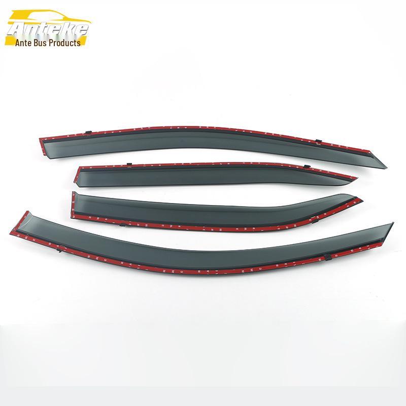09-11 Camry 3D Stainless Steel Rain Guards & Deflectors with Bright Strip Stickers