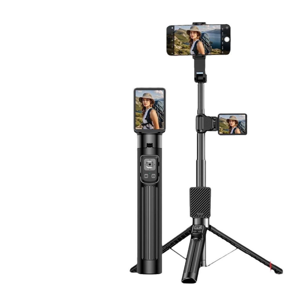 Smart Selfie Stick Tripod with Magnetic Screen Casting & Anti-Shake Phone Holder for Live Streaming and Photography