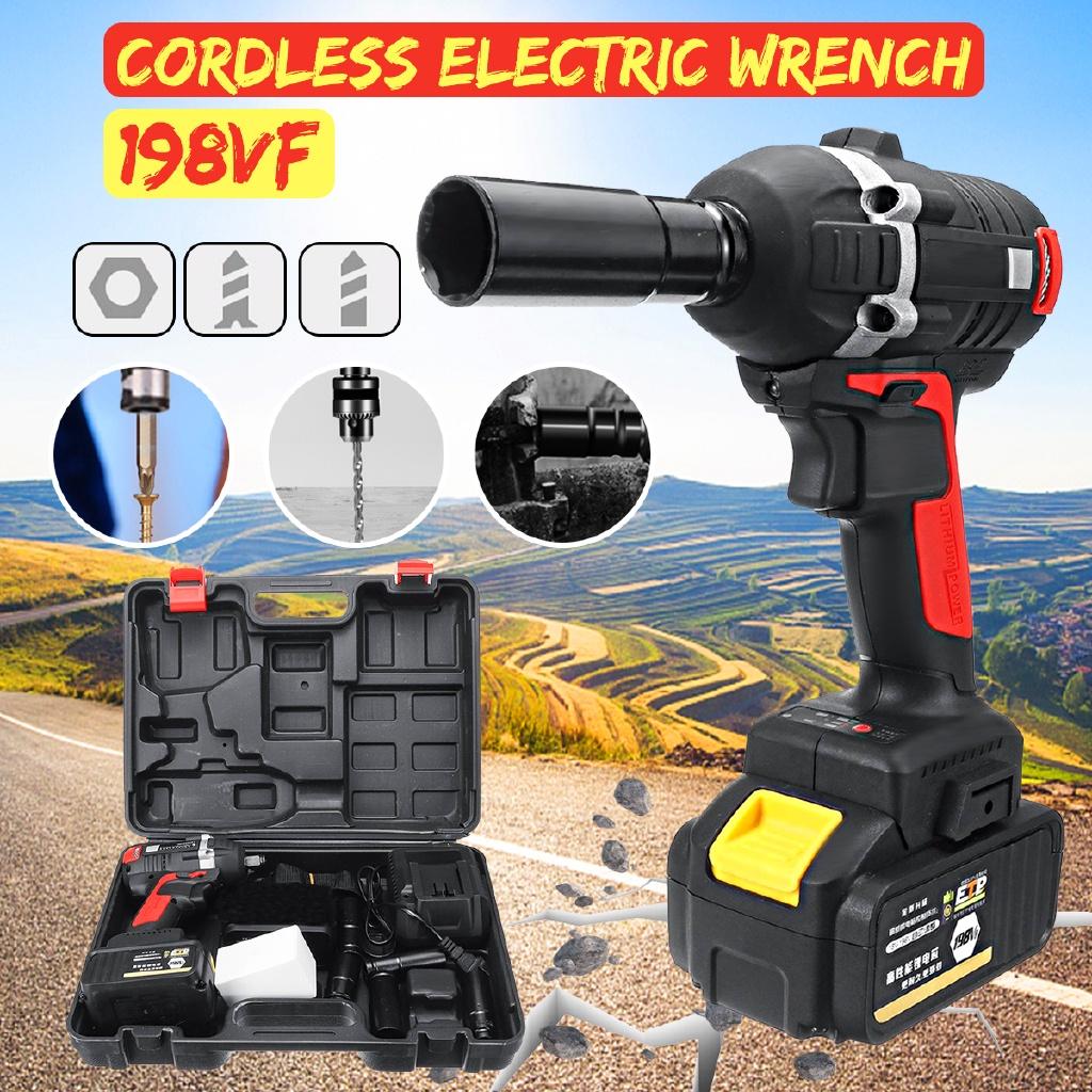 198VF 320NM-520N.M Brushless Motor Rattle Set Li-ion Battery Cordless Electric Impact Wrench 250*110*75mm