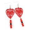 NOA [J4171] - Designer-Ohrringe 'Love' rot