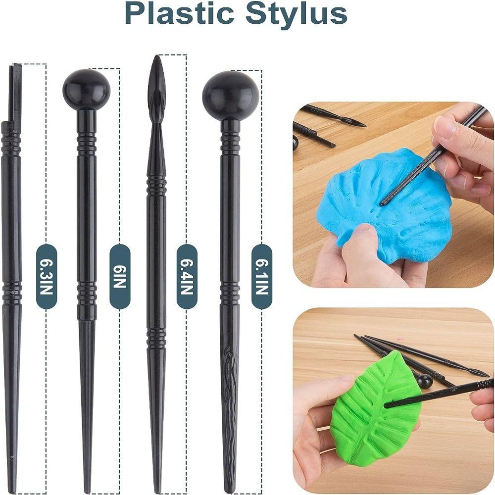 Holz, blau, braun, gelb, schwarz Polymer Clay Werkzeuge Sculpting Kit Zubehör