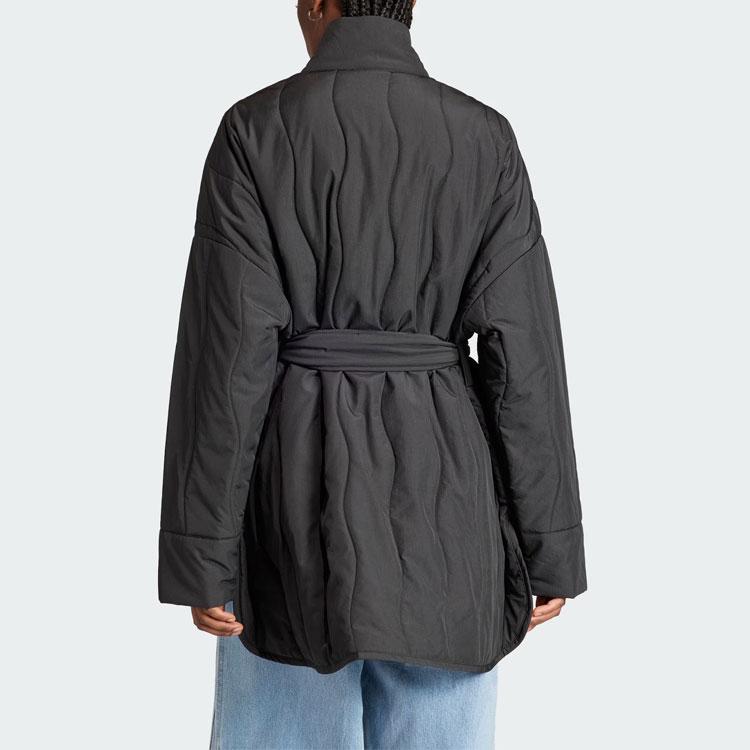 Adidas Originals Adilenium Oversized Jacket With Flap Pockets And Concealed Snap Buttons Women Outerwear Black IV9319