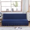 Solid Color Series Sofa Cover With Skirt Edge For Folding Sofa Cover Without Armrest All-inclusive Elastic Slipcover Protector