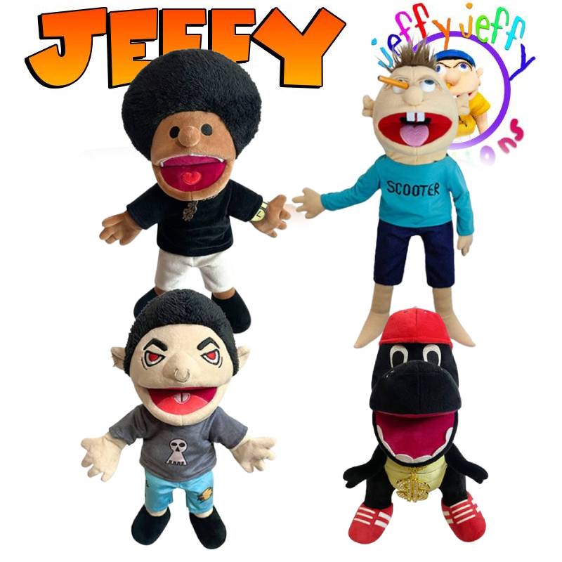 Puppet Jeffy Hand Plush Toy Cosplay Game Stuffed Doll Cartoon Gift Children