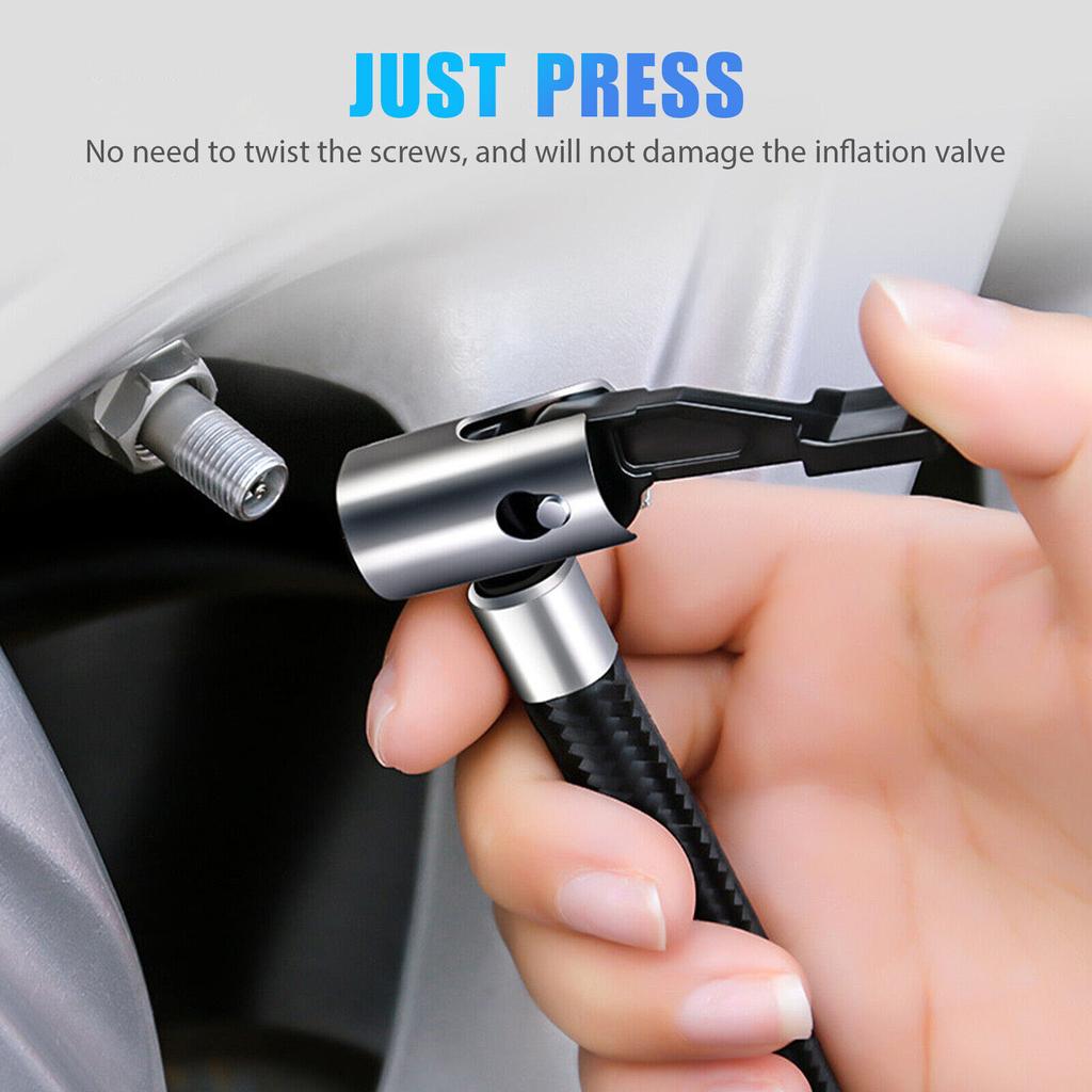 2024 Ny Trådlös Bärbar Luftpump 120W Elektrisk Däckpump med 6000mAh Batteri Nödljus LED Förvaring Tar Inte Upp Plats