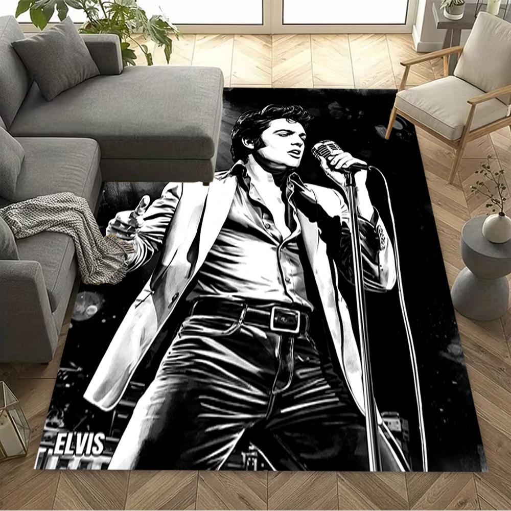 Elvis Presley: Rock Roll Floor Mat Suitable for Outdoor Hallway Dining Room Kitchen Anti-slip Rug Office home decor Gift for Festivals